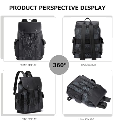 KingTo Luxury Anti Theft Laptop Backpack for Men, Waterproof Travel Bag | Laptop-ready business layout, anti-theft design and waterproof claim support office commute, travel and campus use - color: B-gray