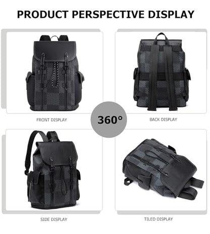 KingTo Luxury Anti Theft Laptop Backpack for Men, Waterproof Travel Bag | Laptop-ready business layout, anti-theft design and waterproof claim support office commute, travel and campus use - color: B-gray
