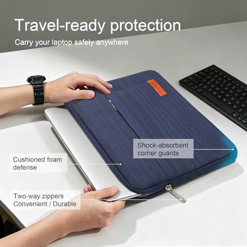 Lacdo Chromebook Case 11 Inch Laptop Sleeve for 11 Inch Acer HP Lenovo Dell Samsung ASUS Chromebook Spin 3 11, 13 inch New Surface Pro 11 Copilot+PC / 10 9 8 X, 11.6" MacBook Air Computer Bag, Blue - color: Blue, size: 11-11.6 Inch