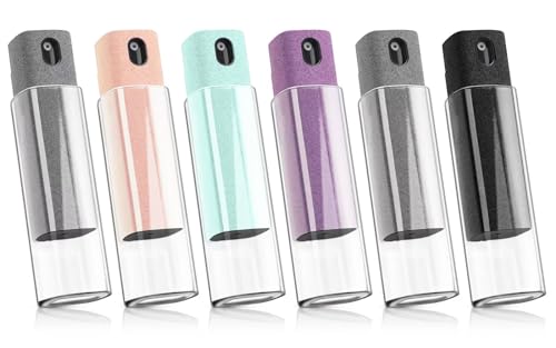 6 Pack Screen Cleaner 3-in-1 Touchscreen Mist Cleaner Spray and Microfiber Cloth Built-in Cleaning Solution Portable Reusable Fingerprint-Proof Spray Bottle for Phone Laptop iPad TV Monitor Car Screen | 3-In-1 Integrated Design, Abs Protective Shell, Wash