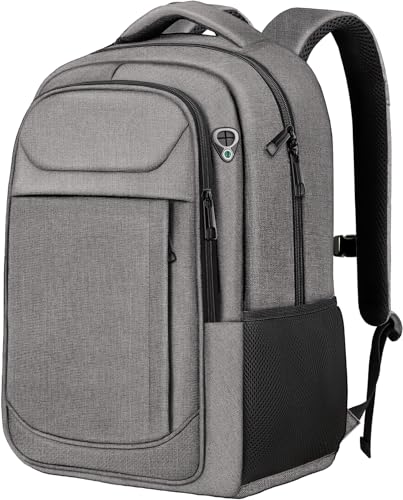 Travel Laptop Backpack, Airline Approved Computer Bag | Laptop Compartment, Adjustable Strap, Anti-Theft Pocket, Luggage Strap, Large Capacity for Work Travel College - color: Grey, size: 18.4 Inch(45L)