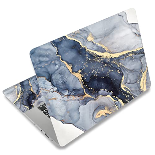 Laptop Skin Sticker Decal,13.3" 14" 15" 15.4" 15.6 inch Laptop Universal Vinyl Skin Sticker Cover,Dustproof Waterproof Reusable Art Decal Protector with Free 2 Wrist Pads (Marble 15) - color: Marble 15