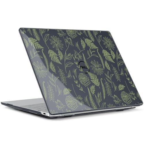 Batianda Sage Botanical Case for Dell XPS 13 Laptop 2024 2025 | Fits Model 9340/9345/9350 13.4" Display, Lightweight Slim Hard Shell Protection for Students and Nature Lovers - color: Plant branches