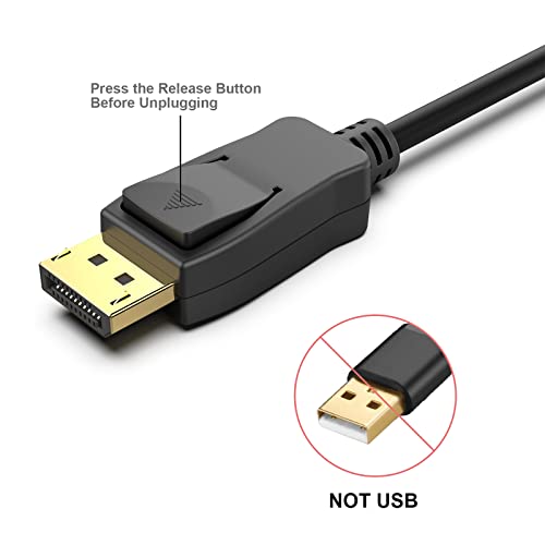 4K DisplayPort to HDMI 6 Feet Cable 5 Pack, Uni-Directional DP 1.2 Computer to HDMI 1.4 Screen Cable Compatible with HP, ThinkPad, AMD, NVIDIA, Desktop - color: 5 PACK, size: 6 ft