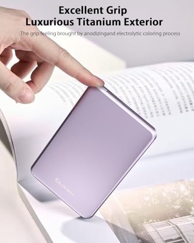 ULiXWH [0.3" Ultra Slim] [Alloy-Made] for Magsafe Portable Charger for iPhone, 2025 Upgrade 5000mAh Fast Charging Magnetic Power Bank, Wireless Battery Pack for iPhone 17 Air 16 15 Pro Max 14, Purple