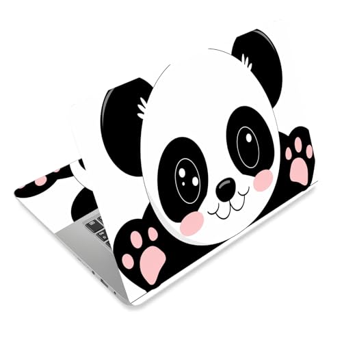 Laptop Skin Sticker Decal for 12 13 13.3 14 15 15.6 in, Universal Vinyl Waterresistant Protector Cover for Notebook PC Netbook, Computer Decor for Women Girls Cartoon Panda - color: Cartoon Panda