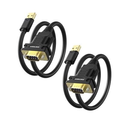 USB to RS232 Serial DB9 Male Cable, 2-Pack - size: 6FT, style: 2Pack USB to Serial DB9