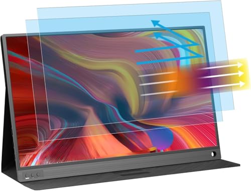 2 Pack 17.3 inch Portable Monitor Eyes Protection Screen Protector for MNN/KYY/ARZOPA/InnoView/Lepow/ZSCMALLS/Newsoul/ASUS/QQH, Anti Blue Light Anti Glare Screen Protector for 17.3" Portable Monitor - size: 17.3