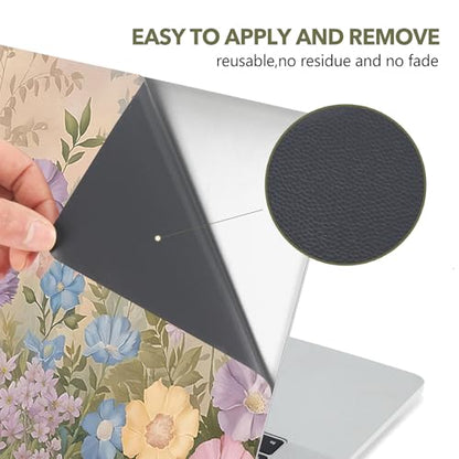 AIMSA 12 13 13.3 14 15.4 15.6 inch Laptop Skin Sticker Decal, Universal Netbook Skin Sticker Notebook Art Decal Protector Cover, Beautiful Flowers - color: Beautiful Flowers