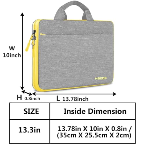 Hseok Laptop Sleeve 13-14 Inch Case Briefcase Compatible with MacBook Neo Pro 14 M5/M4/M3/M2/M1, All Models 13.3 Mac Air/Pro, XPS 13 14, Most Popular 13"-14" Notebooks,L01G01 - color: L01G01, size: 13"-14"