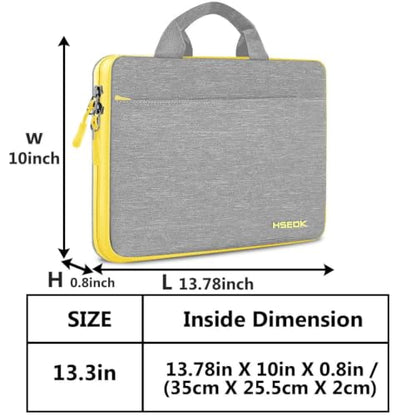 Hseok Laptop Sleeve 13-14 Inch Case Briefcase Compatible with MacBook Neo Pro 14 M5/M4/M3/M2/M1, All Models 13.3 Mac Air/Pro, XPS 13 14, Most Popular 13"-14" Notebooks,L01G01 - color: L01G01, size: 13"-14"