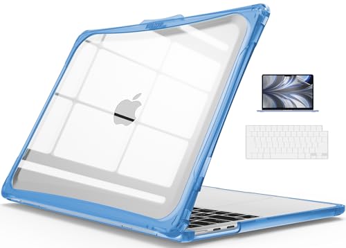 IBENZER Hexpact Protective MacBook Air 13 inch Case M5 2026 M4 2025 M3 M2 2024-2022 A3449 A3240 A3113 A2681, Heavy Duty Case & KeyboardCover & ScreenFilm, Serenity Blue, HPE-KK-SRL+2B - color: Serenity Blue