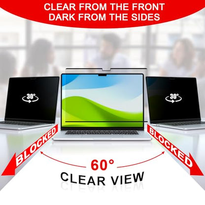 Magnetic Privacy Screen for Macbook Air 13.6 Inch (2022-2026, M2,M3,M4,M5) - size: macbook air 13.6 inch