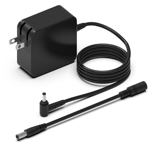 Hafiuege 45W Laptop Charger Fit for ASUS ZenBook, VivoBook, Chromebook | Round Tip Connector, Extended Cable, Supports 45W 33W Notebook Power Adapter and Selected Laptop Models