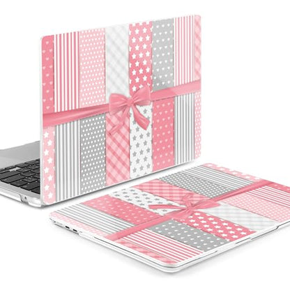 MEEgoodo Case for M5/M4/M3/M2 MacBook Air 13 inch Case 2026 2025 2024 2022, Fit Model A3449/A3240/A3113/A2681, Laptop Hard Shell Compatible with MacBook Air 13.6-inch, Mixed-Style Pink Bow - color: Mixed-Style Pink Bow