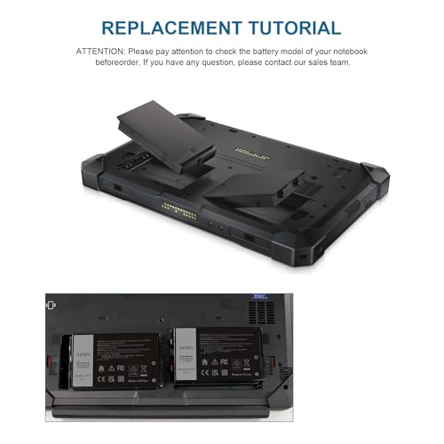 J7HTX 7XNTR Laptop Battery Replacement for Dell Latitude 7202 7212 7220 Rugged Extreme Tablet T03H T03H002 T03H T03H003 Series 02JT7D 2JT7D J82G5 FH8RW 0FH8RW DRPTJ VW5Y4 451-BBOR 451-BCCO 451-BCDH - size: 4.09*2.48*0.59inch