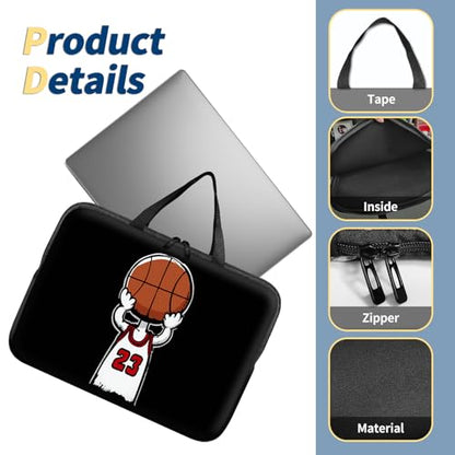 Laptop Bag 10 Inch,Resistant Shockproof Laptop Sleeve Case Protective Cover Carrying Case with Handle Compatible for HP Dell Lenovo Acer Asus Notebook Computer,Basketball Player - color: Basketball player, size: 9-10.5 in