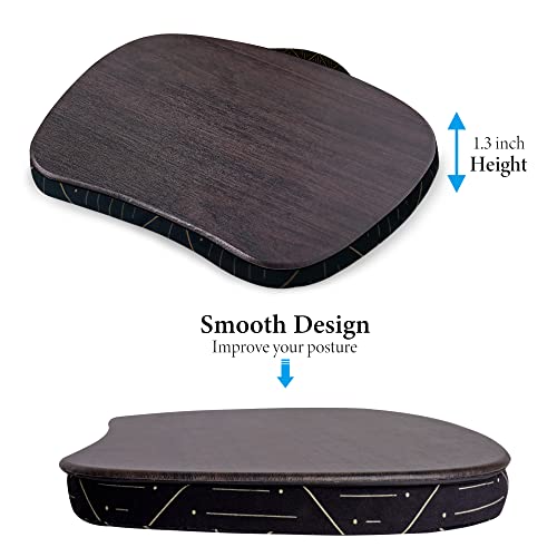 Lap Laptop Desk - Portable Lap Desk with Pillow Cushion, Fits up to 15.6 inch Laptop for Home Office Students Use as Computer Laptop Stand, Book Tablet(1-Dark Grey) - color: 1-dark Grey