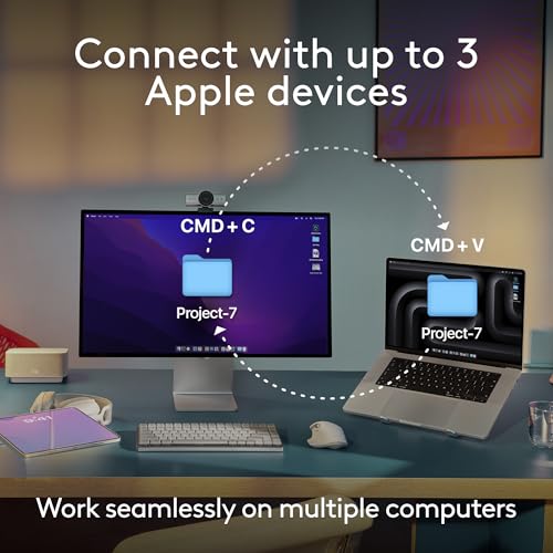 Logitech MX Anywhere 3S Mac Compact Wireless Mouse 8K DPI - Space Grey | Compact, Bluetooth, Any-surface tracking, Quiet clicks, USB C, iPad compatible - color: Space Grey