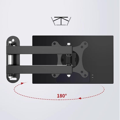Monitor Stand Single Monitor Wall Mount for Most 10-27" Monitors Within 33.0 lbs, Full Motion Adjustable Wall Mount Articulating Arms Swivel Tilt Extension Rotation Monitor Stand Desk arm