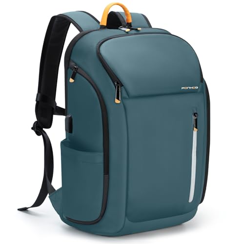 17 Inch Laptop Backpack for Men Haze Blue | Business Travel Anti-Theft Backpack with USB Charging Port, Water Resistant Computer Bag for Work College Weekender - color: D-blue, size: 17 Inch