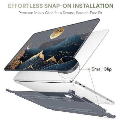 May Chen Compatible with MacBook Neo 13 inch Case 2026 Model A3404, Plastic Hard Shell,Keyboard Cover,Screen Protector,Dust Plug, for MacBook Neo 13" with A18 Pro Chip, Starry Mountain - color: Starry Mountain