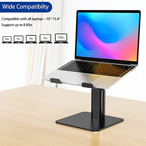 BESIGN LSX6N Laptop Stand, Ergonomic Adjustable Notebook Riser, Computer Holder, Laptop Mount Compatible with 10-15.6" Laptops, Black - color: Black