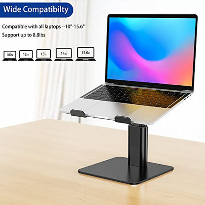 BESIGN LSX6N Laptop Stand, Ergonomic Adjustable Notebook Riser, Computer Holder, Laptop Mount Compatible with 10-15.6" Laptops, Black - color: Black