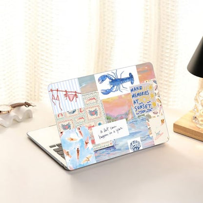 AKIT for MacBook Air 13 inch Case M5 M4 M3 M2 2026-2022, Blue Lobster | A3449 A3240 A3113 A2681,Funny Unique Pattern Hard Shell Laptop Case+Screen Protector+Keyboard Cover for MacBook Air 13.6 inch - color: Blue Lobster