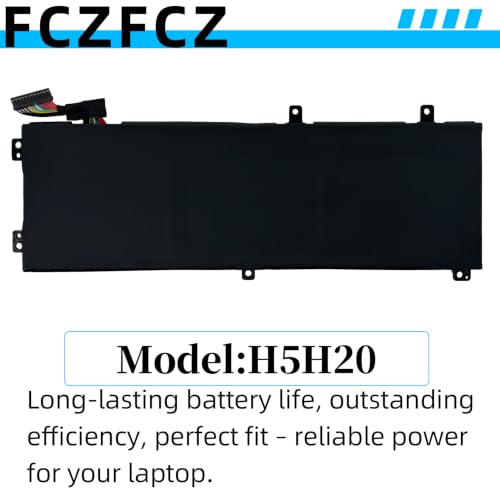 H5H20 Battery Replacement for Dell XPS 15 7590 9550 9560 9570 Precision 5510 5520 5530 5540 Inspiron 15 7500 7501 7590 7591 Vostro 7500 7590 Series 6GPTY 62MJV M7R96 5D91C 56Wh 11.4V 3-Cells - size: 10.59*4.37*1.22 inch H5H20