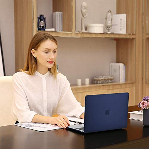 MOSISO Compatible with MacBook Pro 13 inch Case M2 M1, Navy Blue | Plastic Hard Shell Case Cover 2026-2016A2338 A2251 A2289 A2159 A1989 A1708 A1706 with/without Touch Bar - color: Navy Blue