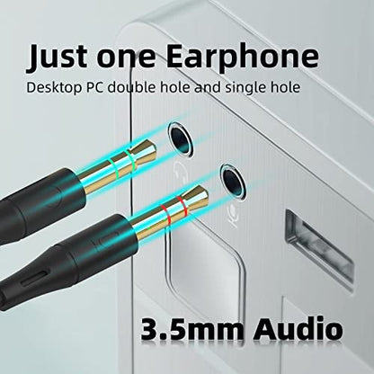 Headphone Splitter Adapter 3.5mm, (3-in-1 Pack) Audio Splitter 2 Female to 1 Male & 2 Male to 1 Female 3.5mm Aux Stereo Y Jack Cable for PS4, Xbox, Phone, PC, Tablet, Laptop, Gaming Headset