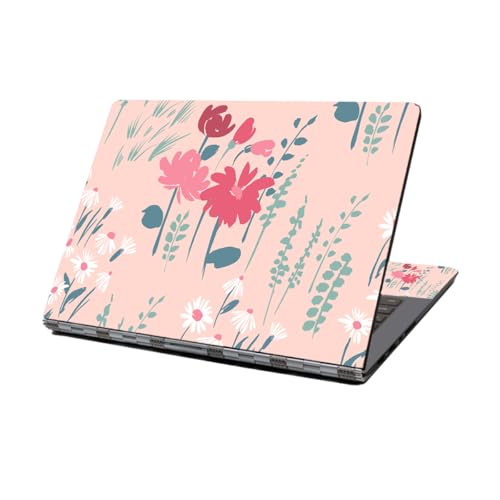 Laptop Skin Sticker Decal,12" 13" 13.3" 14" 15" 15.4" 15.6 inch Personalized Laptop Vinyl Skin Sticker Cover Art Decal Universal Protector Notebook PC Cover Case (Flowers & Grass) - color: Flowers & Grass