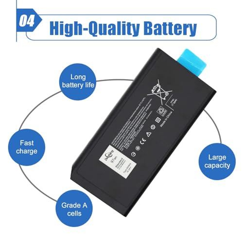 DKNKD (11.1V 97Wh/8550mAh) X8VWF Laptop Battery Compatible with Dell Latitude 14 Rugged 5404 7404 E5404 E7404 Series Notebook 4XKN5 CJ2K1 5XT3V 05XT3V VCWGN 0VCHGN 09FN4 XN4KN XRJDF YGV51 - size: 6.51*3.18*0.79 inch DKNKD