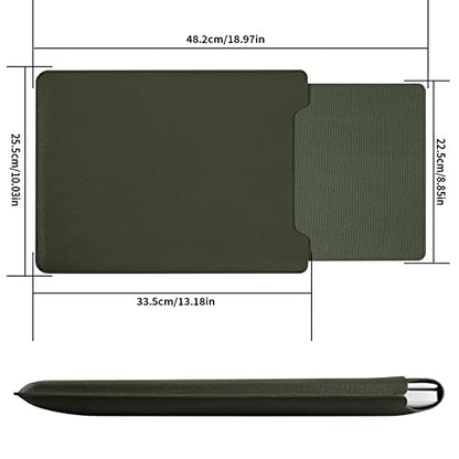 13.3-14 Inch Laptop Sleeve - Thin & Padded Case Compatible with 14" (2022), 13.3" (2015) Models | Portable Dark Green Protective Sleeve - color: Dark Green