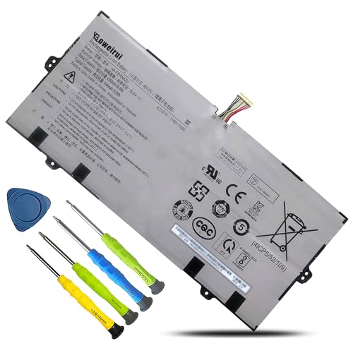 66.9Wh AA-PBRN4ZU Laptop Battery for Samsung Galaxy Book Flex 930QCG 930QCJ 930XCJ NP930QCG NP930QCG-K01 950QCG 950QCG-X01 950QCG-X03 950QCJ 950XCJ NP950QCG Series 15.4V 4350mAh 4-Cell - size: 10.63*3.46*0.31inch AA-PBRN4ZU