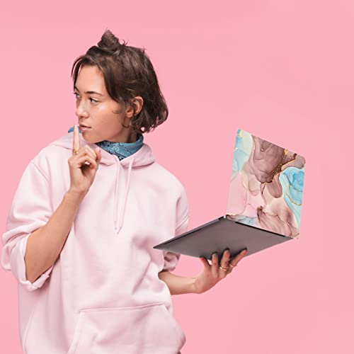 Laptop Skin Sticker Decal,13.3" 14" 15" 15.4" 15.6 inch Laptop Universal Vinyl Skin Sticker Cover,Dustproof Waterproof Reusable Art Decal Protector with Free 2 Wrist Pads (Marble 16) - color: Marble 16