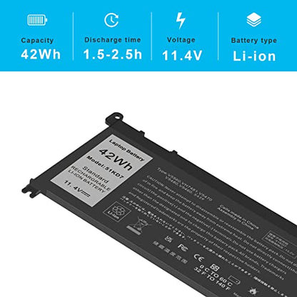 Fancy Buying 51KD7 Laptop Battery Replacement for Dell Chromebook 11 3100 3180 3189 5190 3181 2-in-1 14 3400 Series P28T001 Y07HK FY8XM 0FY8XM - size: 6.89*3.5*0.24inch