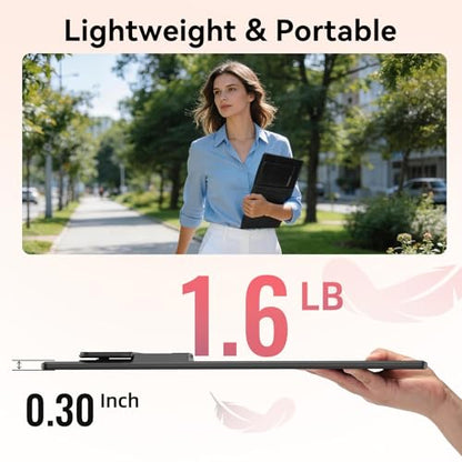 Portable Monitor 16" 1200P FHD Laptop Screen Extender, Horizontal Vertical Monitors with External Speakers, 100% sRGB Plug & Play Computer Gaming Travel Second Screen for Wins Mac Phone PS5 Xbox - size: 16" Monitor-C