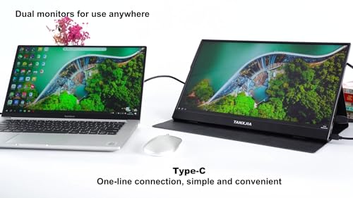 15.6 Inch Portable Touchscreen Monitor, 1080P FHD IPS Display | USB C HDMI External Second Screen with Smart Cover Stand for Laptop PC Mac Phone Gaming