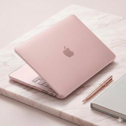 Batianda CrystalMist Case for MacBook Neo 13 Inch 2026, Frosted Blush | 4-in-1 Bundle Official Color Matched, Frosted Translucent Shell, Anti-Fingerprint Matte Finish, Slim Lightweight Protection - color: Matte Blush