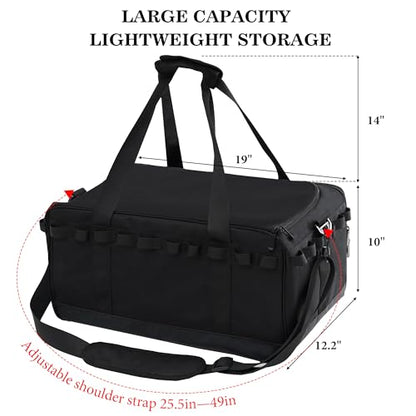 35L Multi-functional Duffle Bag, Waterproof Shoe & Picnic Camping Organizer, 3 Adjustable Dividers for Travel, Sports, GYM - style: Upgrade Style