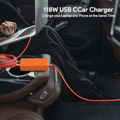 TAIFU 100W 40W USB C Laptop Car Charger DC Adapter for Haivision falkon X4 / X2 Video Transmitter, MSI Summit E16 E15 E14 E13 Flip Evo A12M MSI Prestige 13 14 15 16 Evo A10M Power Supply Cord