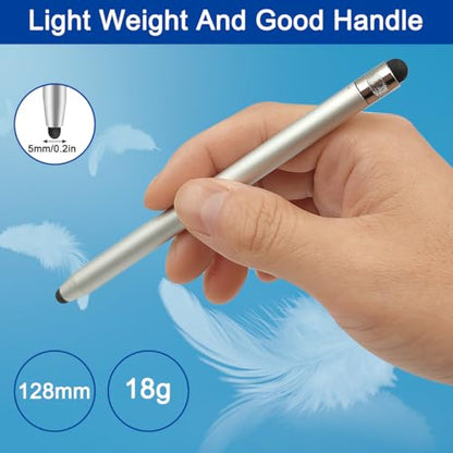 2 Pack Stylus Pens for Touch Screens,High Sensitivity Precision Capacitive Stylus Pen Compatible with iPad iPhone Samsung Tablets All Universal Touchscreen Devices with 4 Rubber Tips (Blue,Rose Gold) - color: Blue+Gold