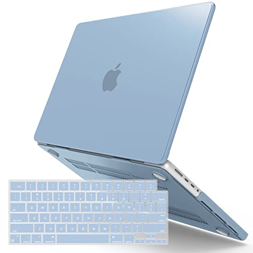 IBENZER Compatible with MacBook Pro 14 Inch Case 2026 2025 2024 2023 2022 M5 M4 M3 M2 M1 A3434 A3112 A3185 A3401 A2918 A2992 A2779 A2442 Mac Pro/Max,HardShellCase&KeyboardCover,SerenityBlue,T14SRL+1 - color: Sierra Blue, size: For Macbook Pro 14" with Tou