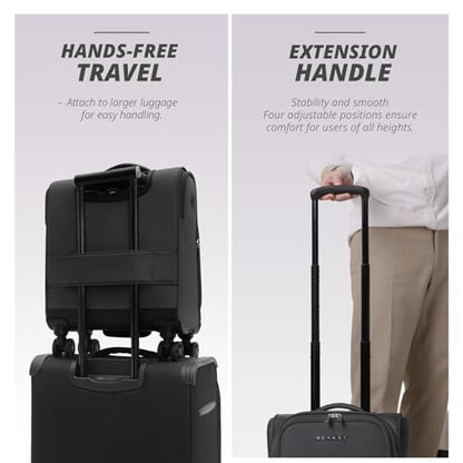Verage Underseat Carry On Luggage with Wheels,14-Inch,Gray | Personal Item Bag,Airline Approved, Laptop Compartment, USB Charging Port - color: Grey, size: 14-Inch Compact Underseat