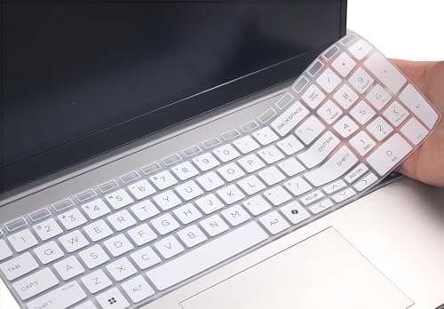 Silicone Keyboard Skin Cover Compatible for 2024 HP ProBook 460 465 G11 16 inch & 2024 HP EliteBook 660 665 G11 16" (NOT for ProBook 450 455 G10 & ZBook Power G10 15.6") (White) - color: White, size: Compatible for HP ProBook 460 G11 16 "