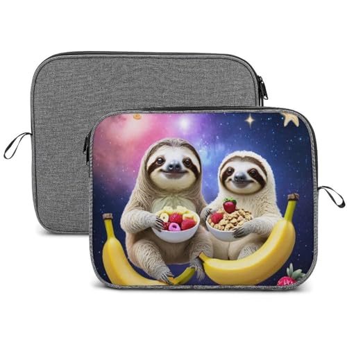 Laptop Sleeve Bag, Smooth Wear Resistant Laptop Case with Zipper, Lightweight Computer Bag Compatible with MacBook, iPad, Funny Sloth Riding Llama, 14inch - color: Style(964), size: 14inch