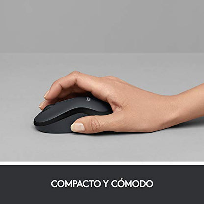 Logitech M220 Silent Wireless Mouse, 2.4 GHz with USB Receiver, 1000 DPI Optical Tracking, 18-Month Battery, Ambidextrous, Compatible with PC, Mac, Laptop (Off-White)
