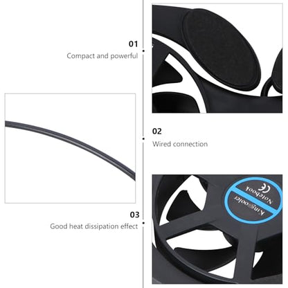 Kisangel Portable Laptop Cooling Pad and Notebook Cooler for Travel, Foldable Lightweight Design with Dual Fans, Efficient Heat Dissipation for Compact Dark Laptops